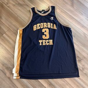 Vintage Starbury Georgia Tech Navy Athletic Jersey Men‎ 2XL Bin O-7